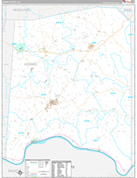 Adams County Wall Map Premium Style 2026