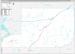 Adams County Wall Map Premium Style 2026