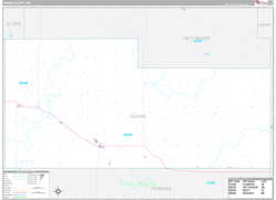 Adams County, ND Wall Map Premium Style 2023
