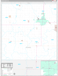 Adams County, NE Wall Map Premium Style 2023