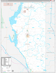 Adams County, WI Wall Map Premium Style 2026