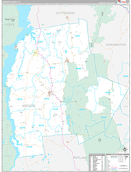 Addison County, VT Wall Map Premium Style 2026
