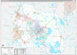 Alachua County Wall Map Premium Style 2026