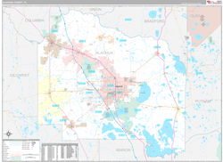 Alachua County, FL Wall Map Premium Style 2023