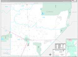 Alamosa County Wall Map Premium Style 2026