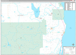 Alcona County Wall Map Premium Style 2026