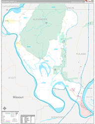 Alexander County Wall Map Premium Style 2026