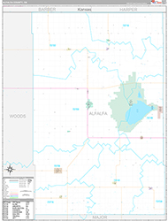 Alfalfa County Wall Map Premium Style 2026