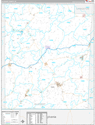 Allegany County Wall Map Premium Style 2026