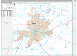 Allen County Wall Map Premium Style 2026