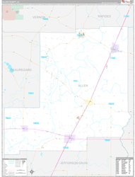 Allen Parish (County) Premium Wall Map