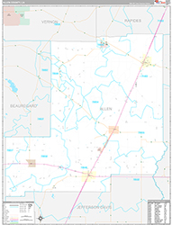 AllenParish (County), LA Wall Map Premium Style 2026