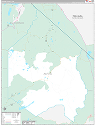 Alpine County Wall Map Premium Style 2026