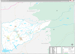 Amador County Wall Map Premium Style 2026