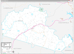 Amelia County Wall Map Premium Style 2026