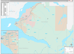 Anchorage Borough (County) Premium Wall Map