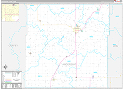 Anderson County Wall Map Premium Style 2026
