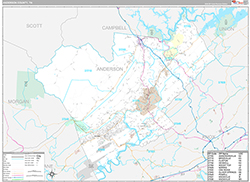 Anderson County Wall Map Premium Style 2026