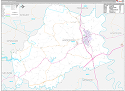 Anderson County, KY Wall Map Premium Style 2026