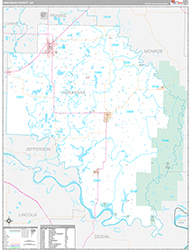 Arkansas County Wall Map Premium Style 2026