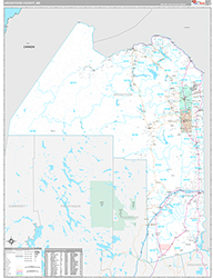 Aroostook County Wall Map Premium Style 2026