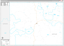 Arthur County Wall Map Premium Style 2026