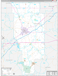 Ashland County Wall Map Premium Style 2026