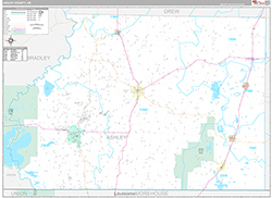 Ashley County Wall Map Premium Style 2026
