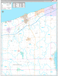 Ashtabula County Wall Map Premium Style 2026