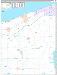 Ashtabula County, OH Wall Map Premium Style 2024