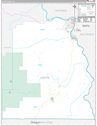 Asotin County Wall Map Premium Style 2026