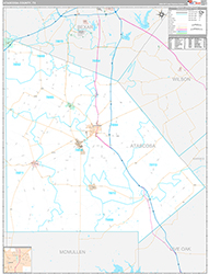 Atascosa County Wall Map Premium Style 2026