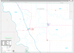 Atchison County, MO Wall Map Premium Style 2024