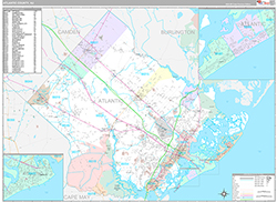 Atlantic County Wall Map Premium Style 2026