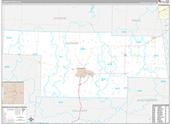 Audrain County Wall Map Premium Style 2026