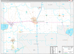 Auglaize County Wall Map Premium Style 2026