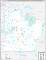Avoyelles County Wall Map Premium Style 2026