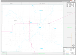 Baca County, CO Wall Map Premium Style 2024