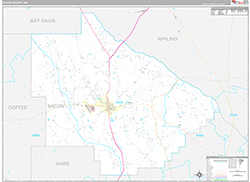 Bacon County Wall Map Premium Style 2026