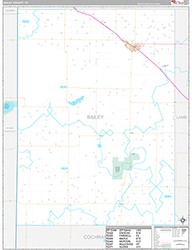 Bailey County, TX Wall Map Premium Style 2026