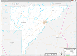 Baker County Wall Map Premium Style 2026