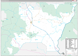 Baker County, OR Wall Map Premium Style 2026