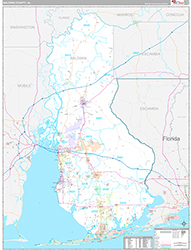 Baldwin County Wall Map Premium Style 2026