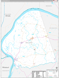 Ballard County, KY Wall Map Premium Style 2026