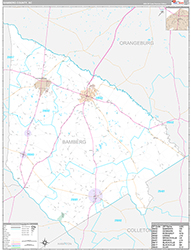 Bamberg County Wall Map Premium Style 2026