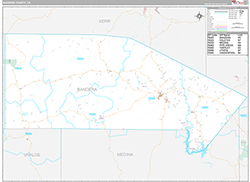 Bandera County Wall Map Premium Style 2026