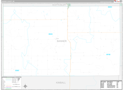 Banner County, NE Wall Map Premium Style 2024