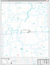 Barnes County Wall Map Premium Style 2026