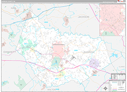 Barrow County Wall Map Premium Style 2026