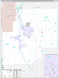 Bartholomew County, IN Wall Map Premium Style 2024